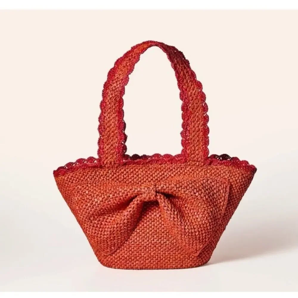 Raffia Bow Tote Bag - kate spade new york x Target Red NWT 2025